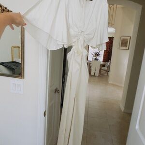 Abercrombie & Fitch Angel Sleeve O Ring Cut Out Maxi Dress